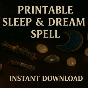 Sleep and Dream Spell Printable: Witchy Ritual for Restful Sleep ...