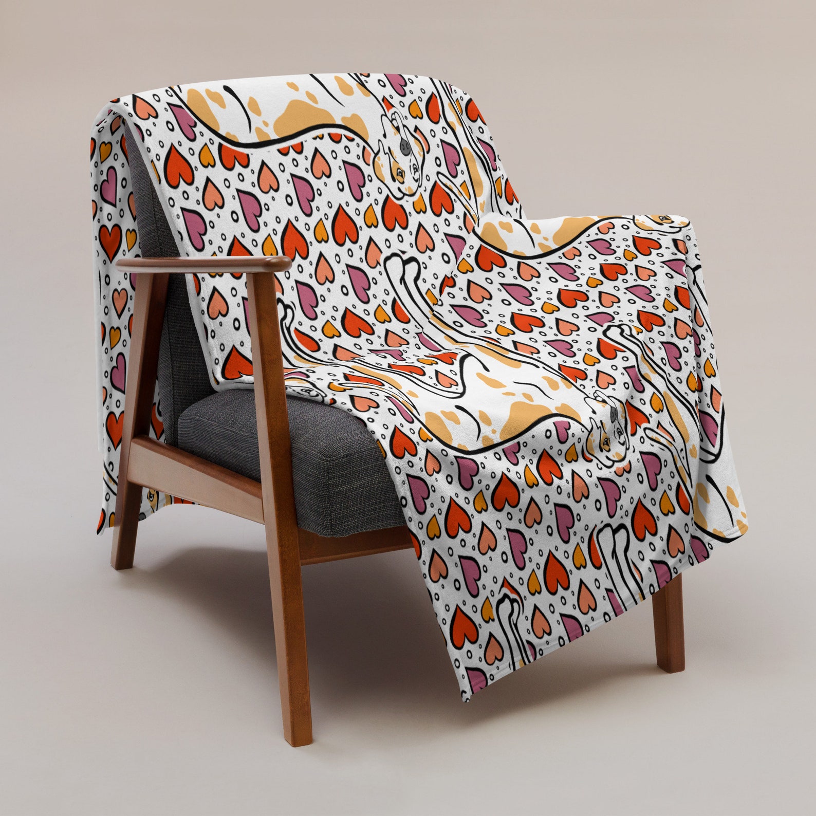 Fawnequin Great Dane Throw Blanket Holiday Dog Blanket Great Etsy