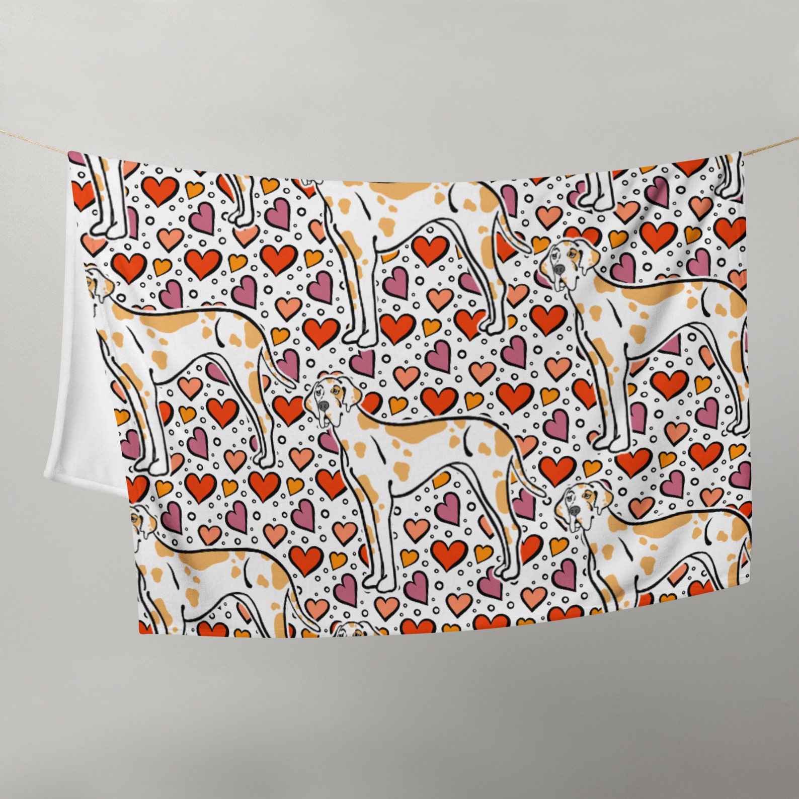 Fawnequin Great Dane Throw Blanket Holiday Dog Blanket Great Etsy