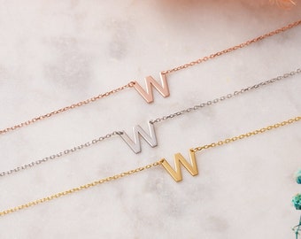 Christmas GIfts for Her, Gold Initial Necklace, Multiple Letter Necklace, Personalized Letter Necklace for Her, Winter Jewelry