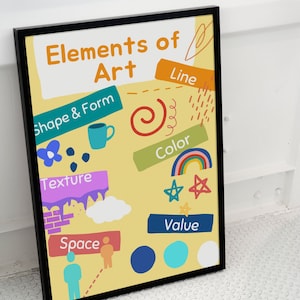 Elements of Art Poster | Color Theory Posters| Art Classroom Poster | Elementary Classroom Decor | Art Education Posters| Homeschool Posters