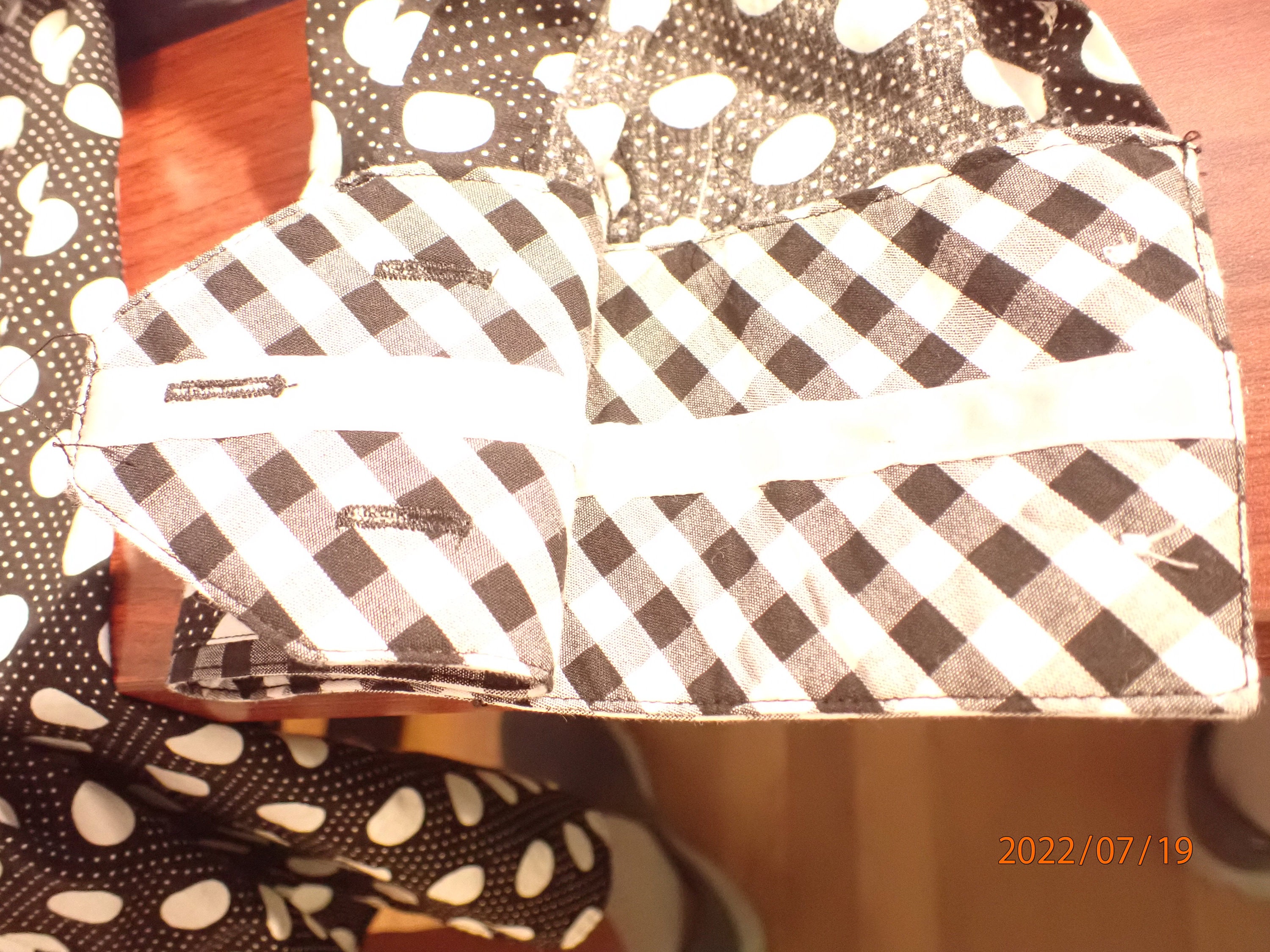 John Lennon Collection dress shirt, Black w/white dots