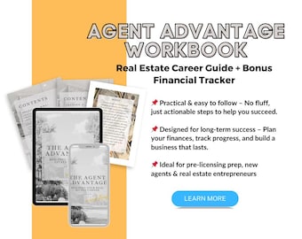 The Agent Advantage Workbook | Real Estate Career Guide + Bonus Financial Tracker