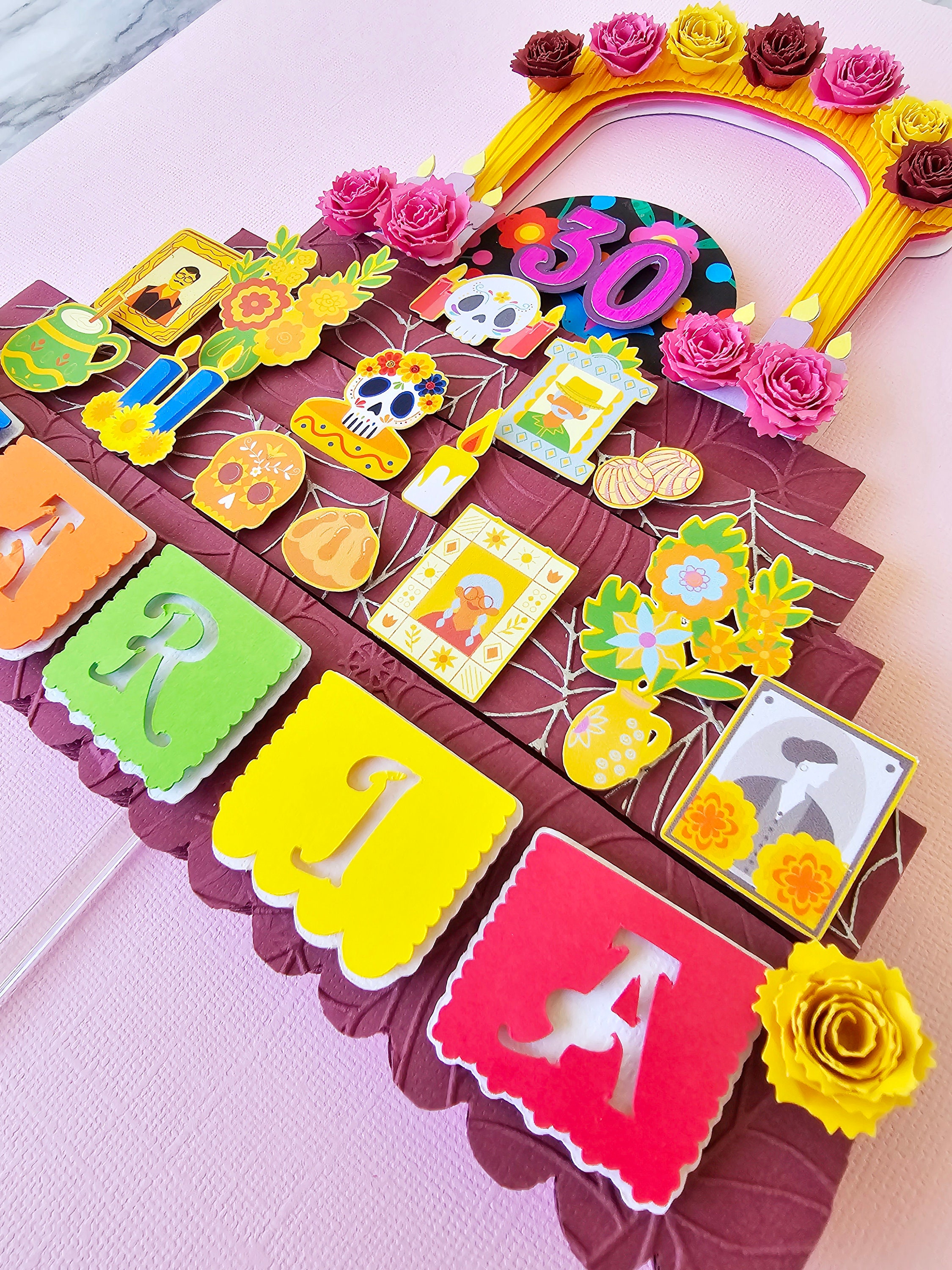 Day of the Dead Cake Topper Las Ofrendas Dia De Los Muertos Altar ...