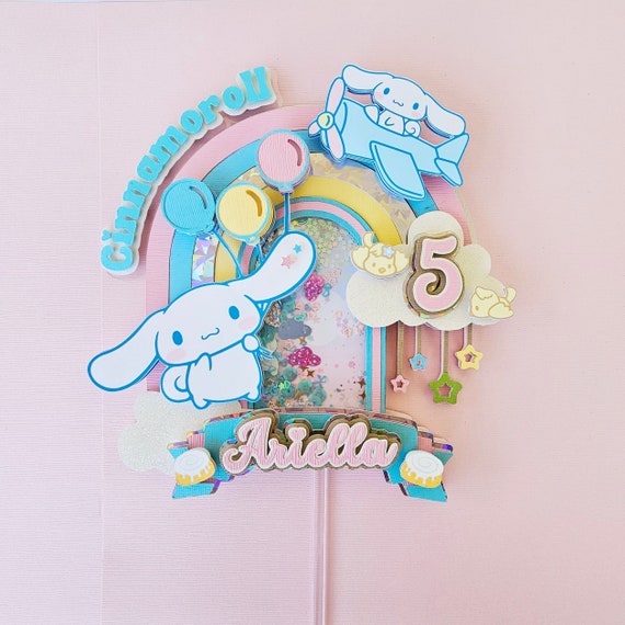 Cinnamoroll Cake Topper| 3D Shaker Topper| Kawaii Shaker| Custom Cake topper| Birthday Decoration| Sanrio Party| Themed Party
