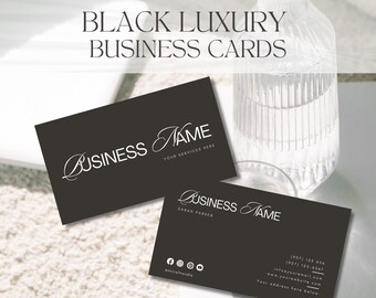 Luxury Elegant Business Cards, Minimal modern Business Card Canva Template, INSTANT DOWNLOAD
