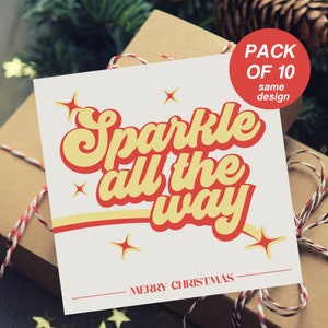 Pack of 10 Folded Christmas Cards with envelopes, Retro Christmas Cards, Aussie cards, Merry Christmas Cards