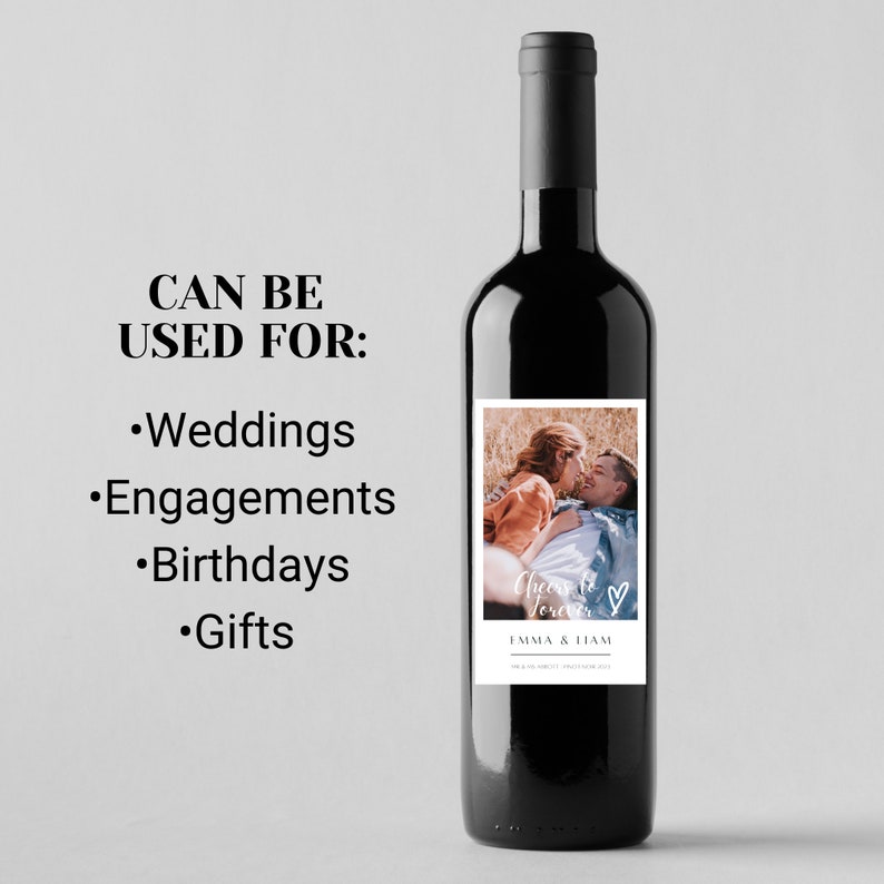 Wedding Favor, Wine Gift Label, Wine Label Template, Personalized Wine Label, Custom Wine Label