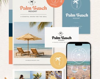 Canva-sjabloon Coastal Branding Kit, Logo Suite + Instagram-sjablonen
