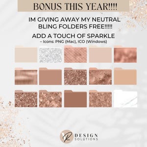 Beige Desktop Organizer 2026: Folder Icons & Wallpapers (Digital Download) image 4