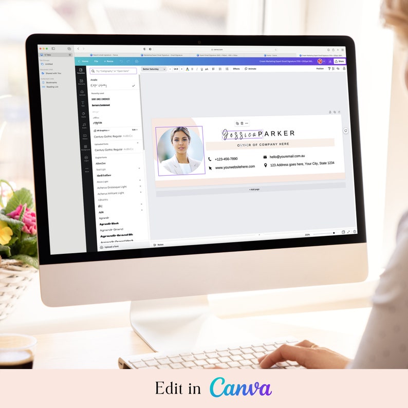 Editable Business Email Signature Template for Canva - Etsy