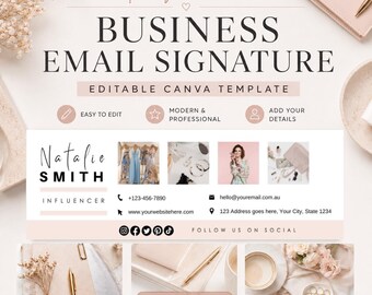 Editable Email Signature Template: Canva Design for Business
