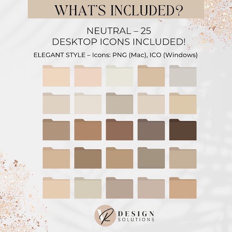 Beige Desktop Organizer 2026: Folder Icons & Wallpapers (Digital Download) image 3
