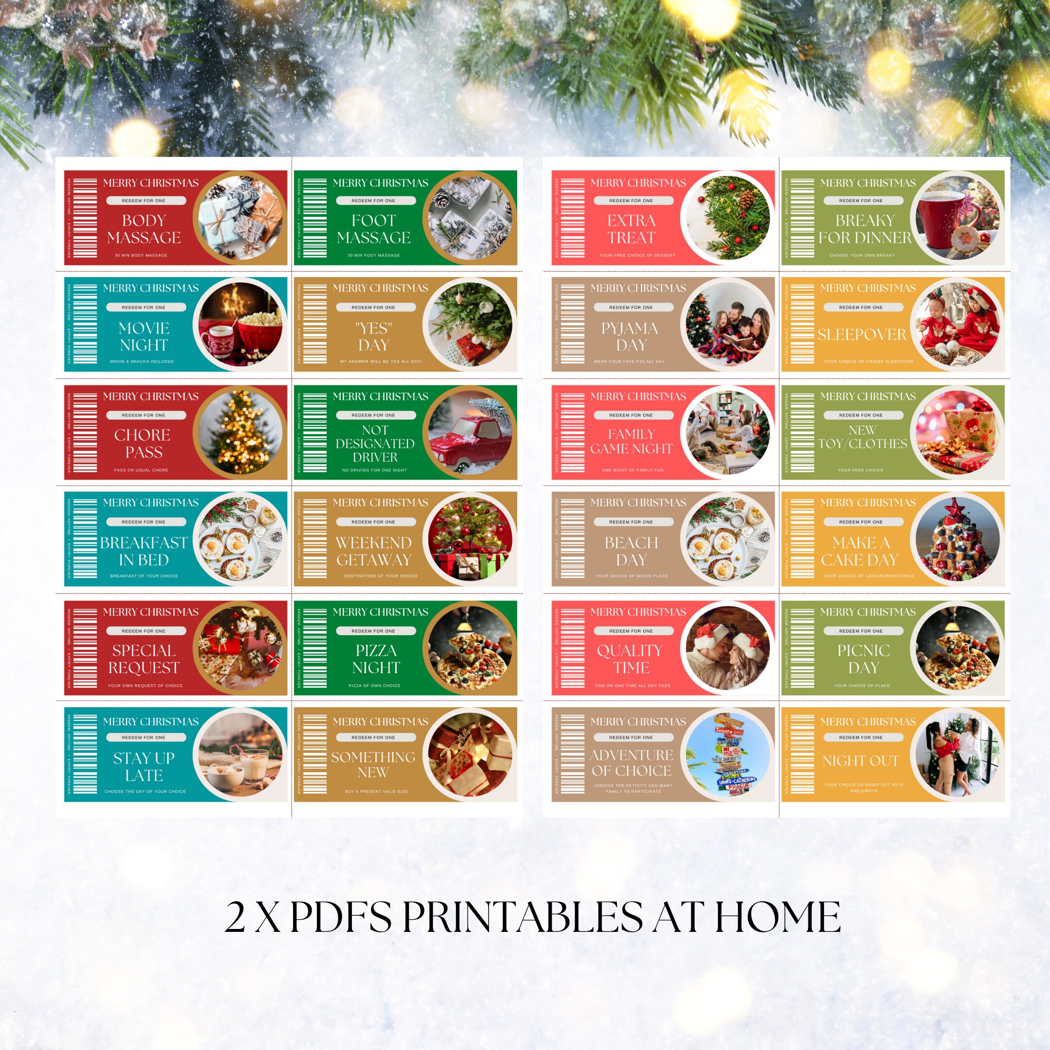 Printable Christmas Gift Voucher Template, Santa Gift Certificate ...