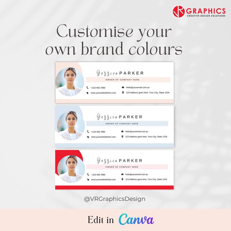 Email Signature, Fully Editable Canva Template, Blogger, Email