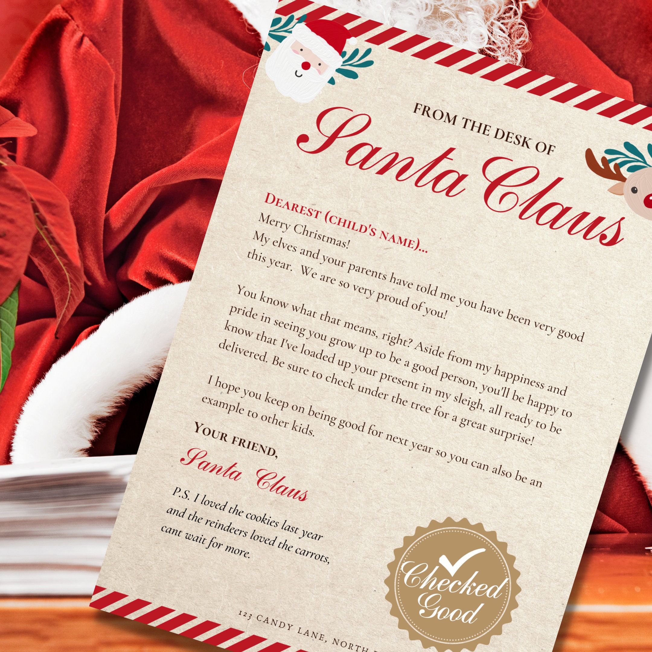 Editable Letter From Santa Template - Canva (digital Download) - Etsy