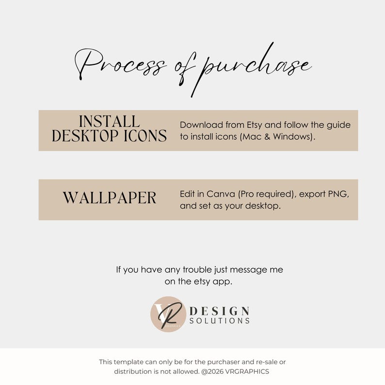 Beige Desktop Organizer 2026: Folder Icons & Wallpapers (Digital Download) image 7