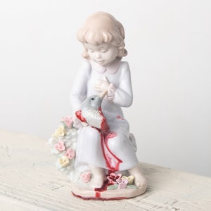 Figura coleccionable de Cillian/OOAK, espeluznante y adorable decoración de repisa de chimenea, escultura de pavo real de porcelana reciclada de terror, Tupton, con certificado de nacimiento