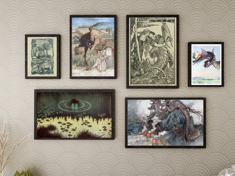 Monsters, Myths &amp; Legends Coloring Pages Vintage Illustrations ...