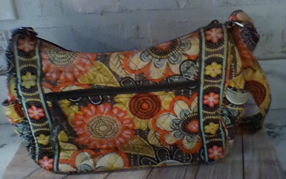 Vera Bradley Flower Shower Quilt Floral Purse Shoulder Bag Etsy