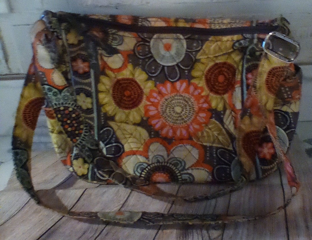 Vera Bradley Flower Shower Quilt Floral Purse Shoulder Bag Etsy