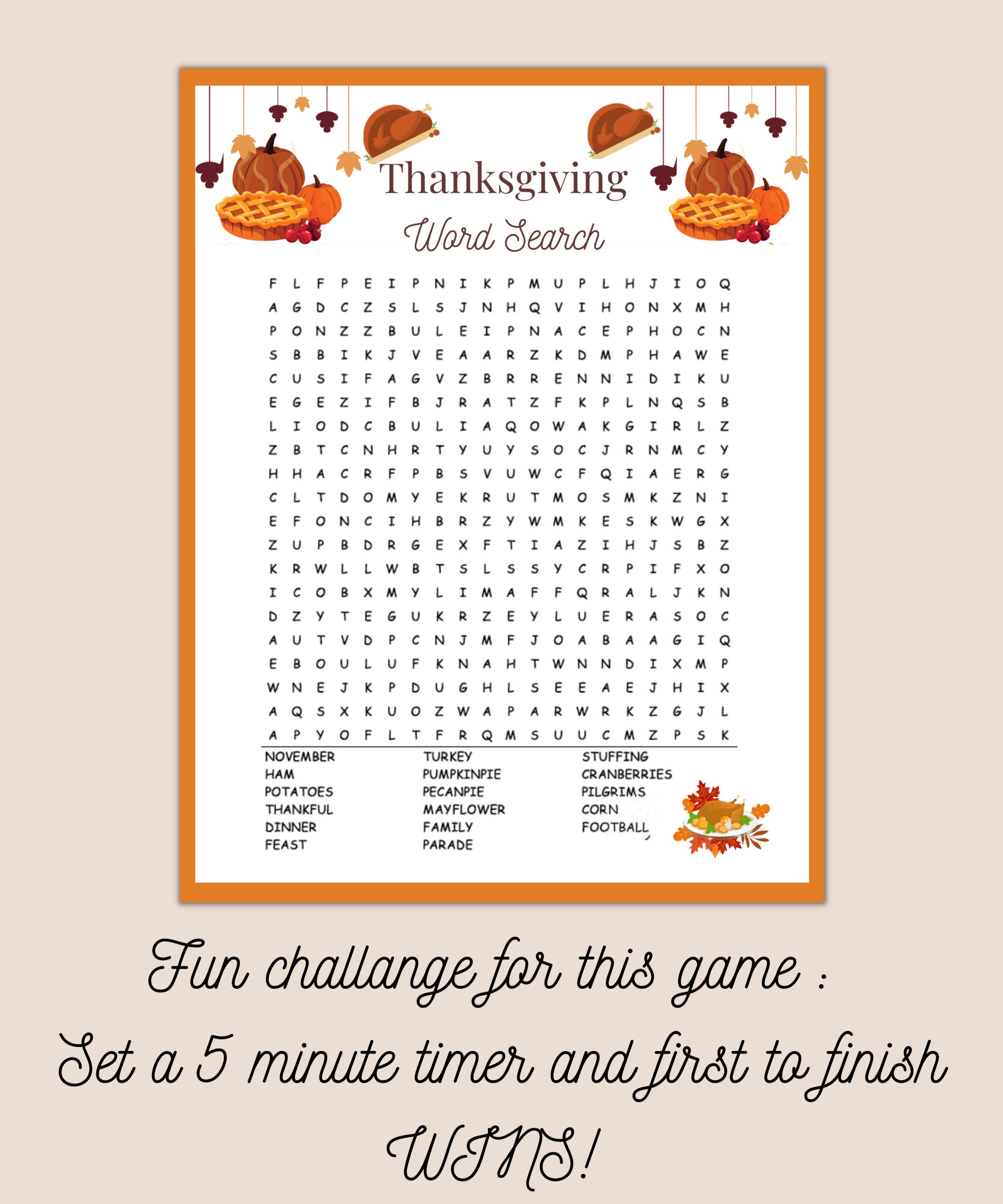 Thanksgiving Printable Games Bundle - Thanksgiving Party Games ...
