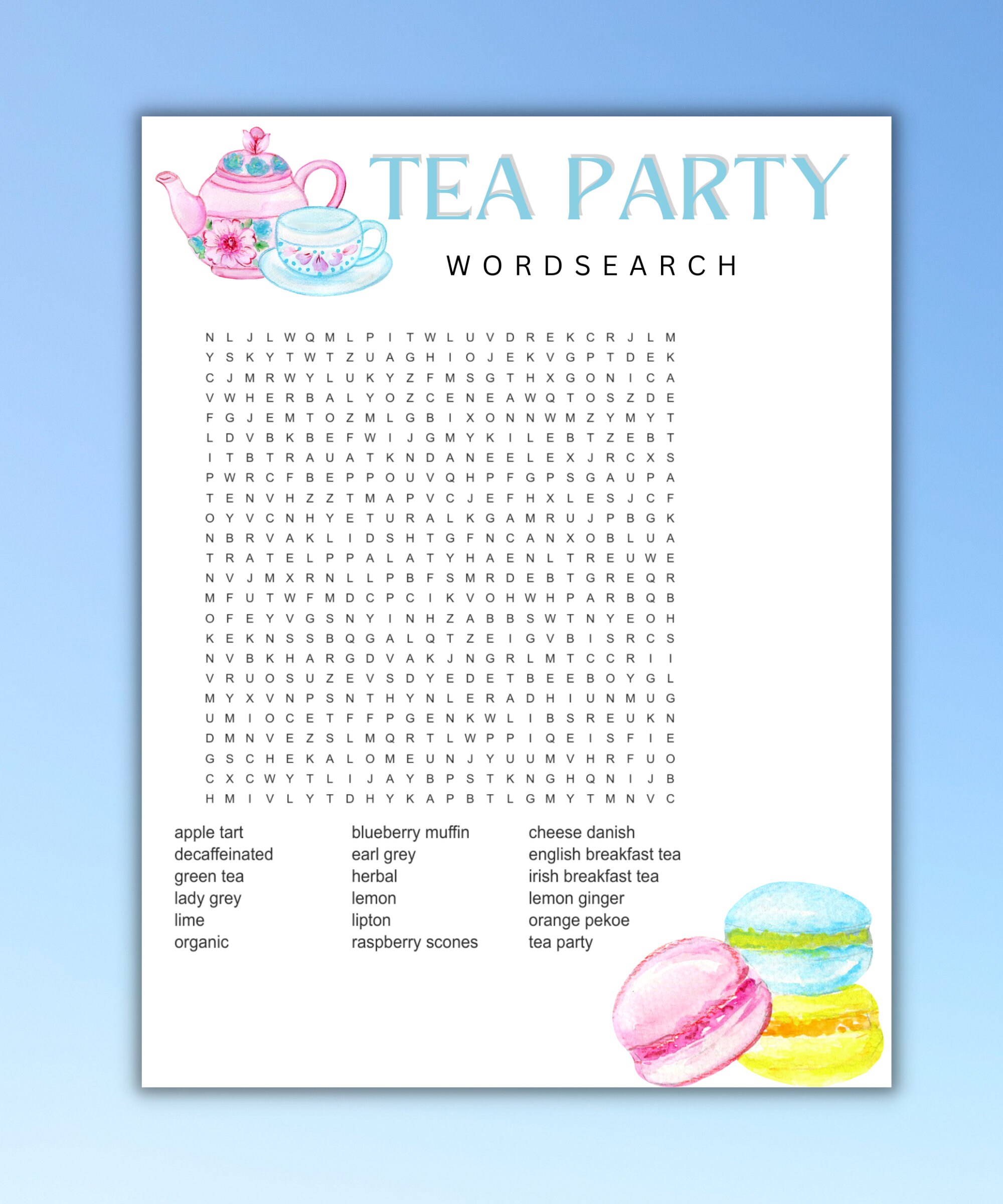 Printable Tea Party Games Bundle Tea Party Games Girls - Etsy