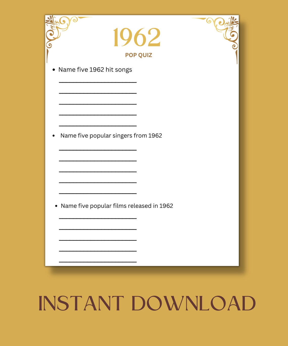 Printable 60th Birthday Party Games 60th Birthday Games Born in 1963 ...