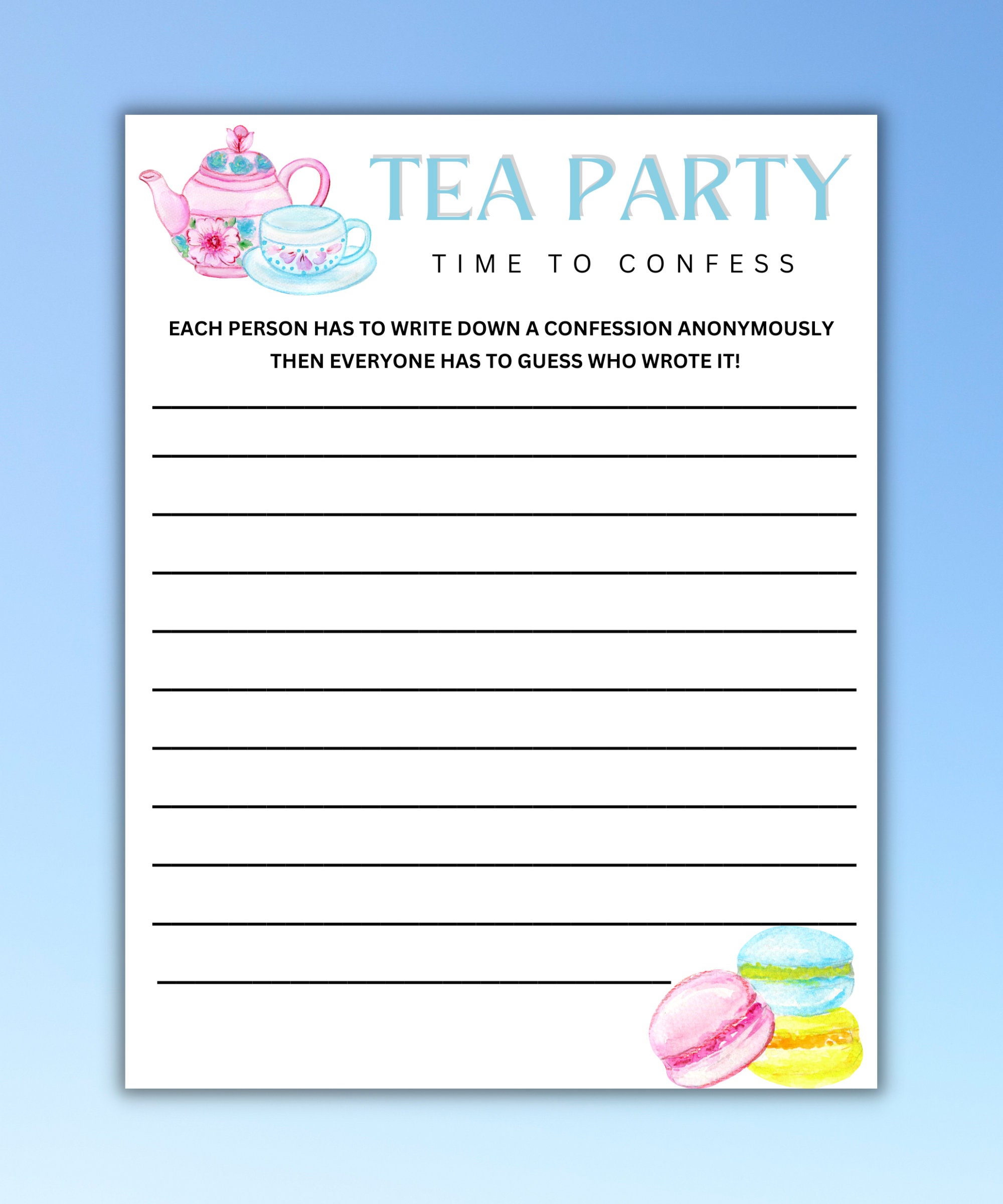 Printable Tea Party Games Bundle Tea Party Games Girls - Etsy