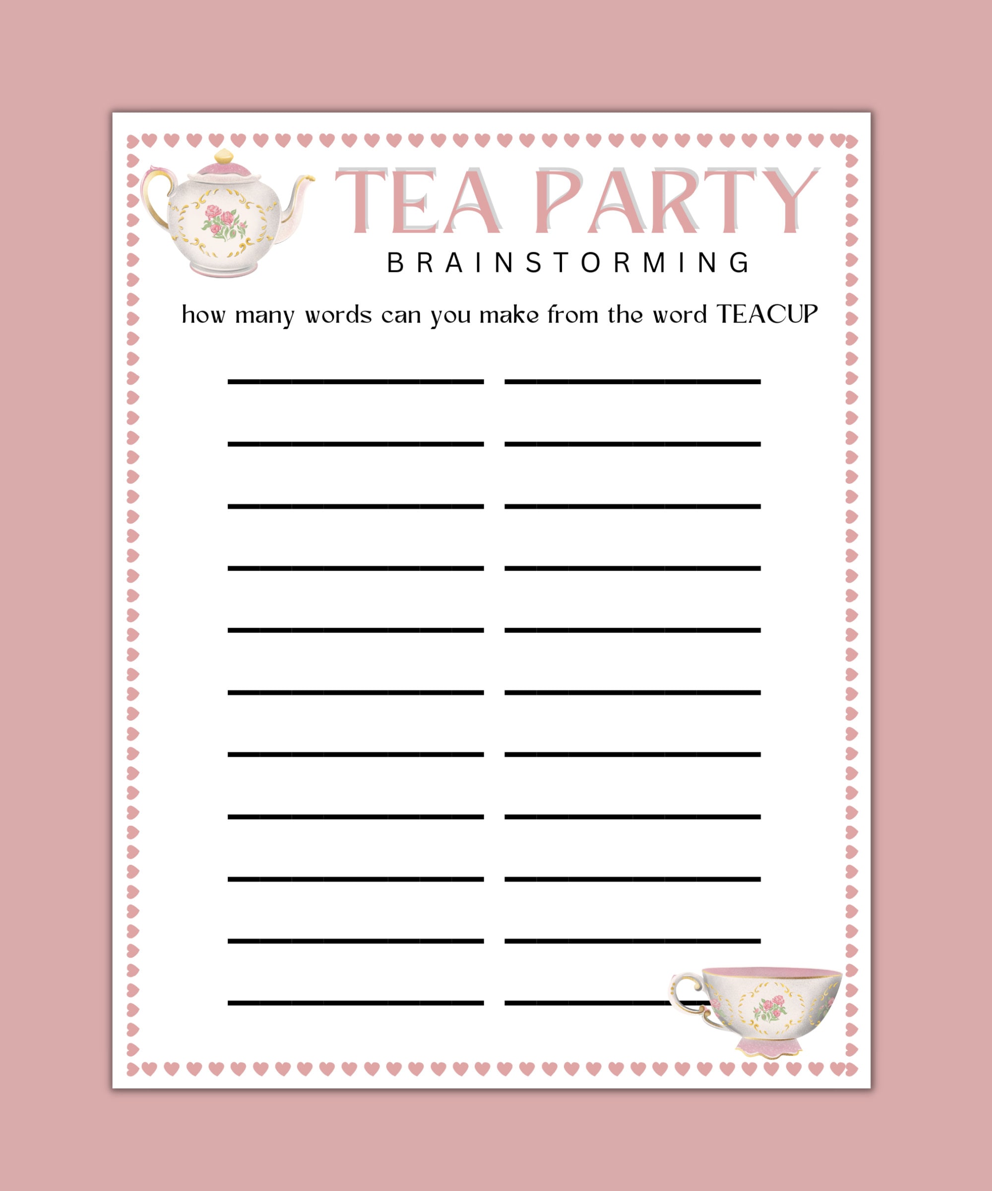 Tea Party Games Bundle Printable Tea Party Games Tea Party Favors afternoon Tea Downloaded Garden Tea Party Activity instant Download - Etsy tea-party-games-bundle-printable-tea-party-games-tea-party-favors-afternoon-tea-downloaded-garden-tea-party-activity-instant-download-etsy