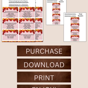 Printable Thanksgiving Family Feud Game Printable Thanksgiving Trivia