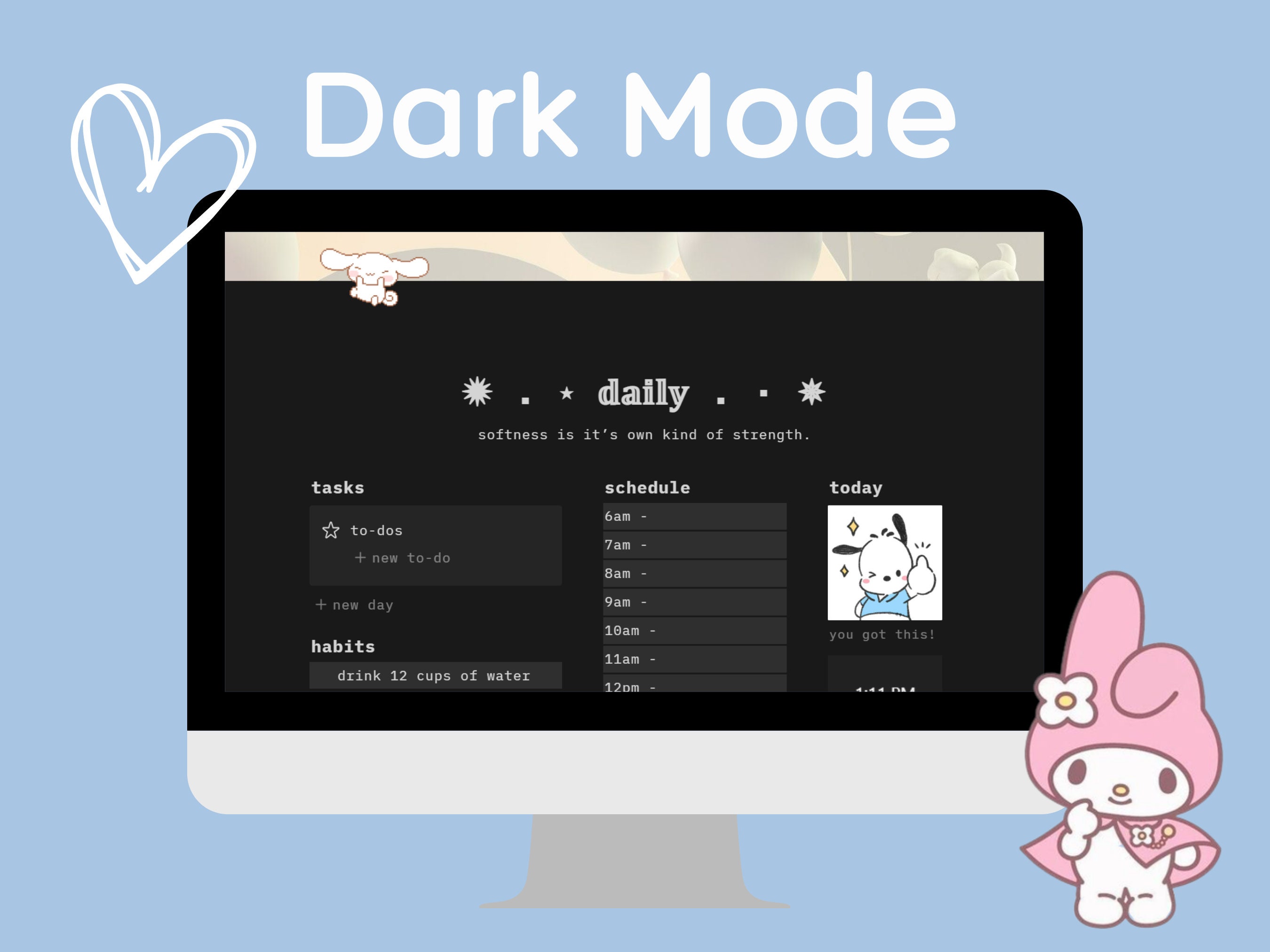 Cute Aesthetic Notion Template for Daily Planning Digital Bullet ...