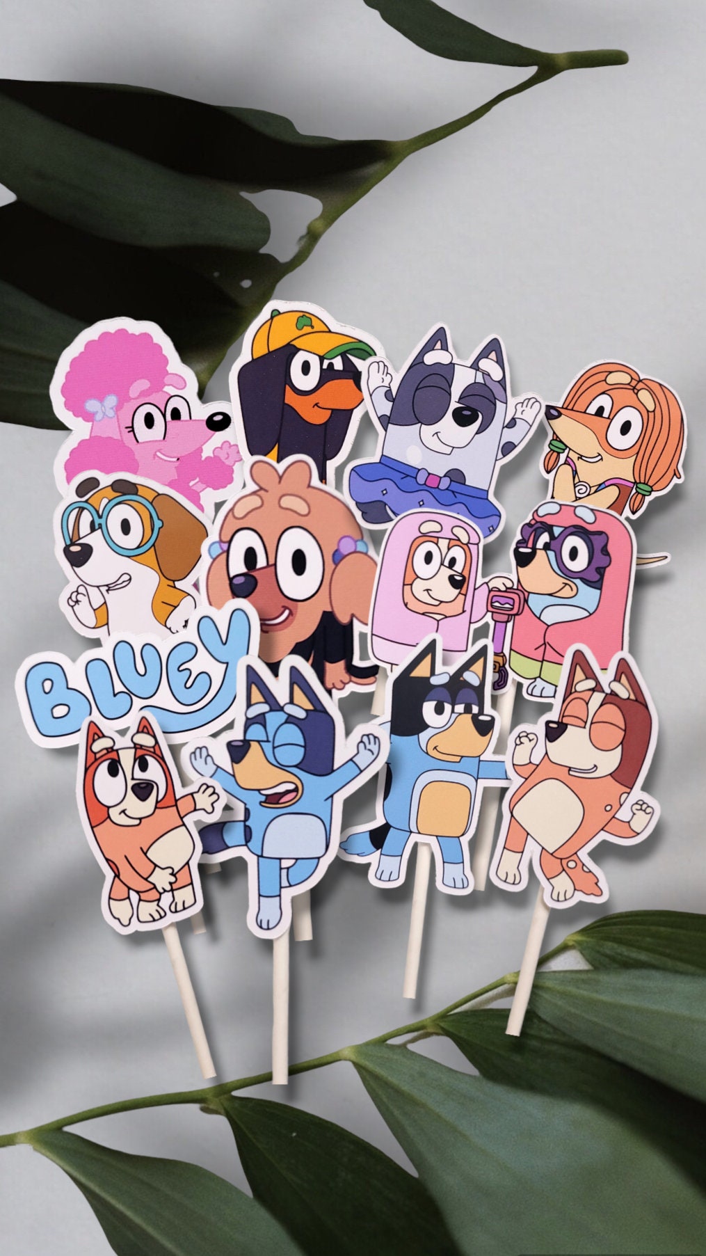 Quick Ship Bluey Cupcake Toppers