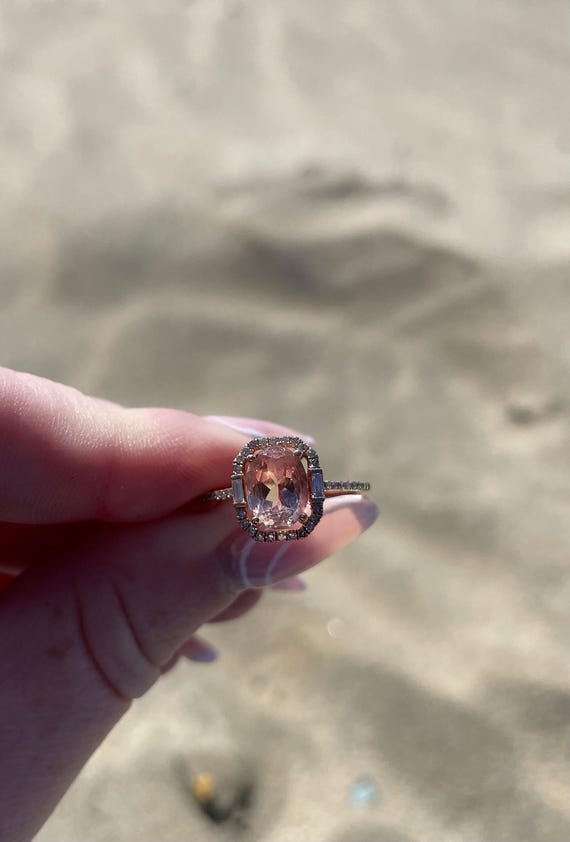 Morganite Engagement Ring - image 5