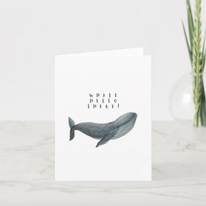 Baleine bonjour là-bas Carte de vœux