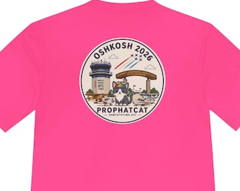 Oshkosh 2026 T-Shirt | PropHatCat ATC Tower Aviation Tee