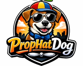 PropHatDog Sticker | Aviation Dog Sticker | Funny ATC Gift | Pilot Humor | AvGeek Decal | April Fools