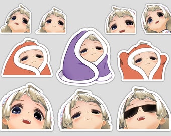 Hinotos Vtuber Emote Stickers/Magnets