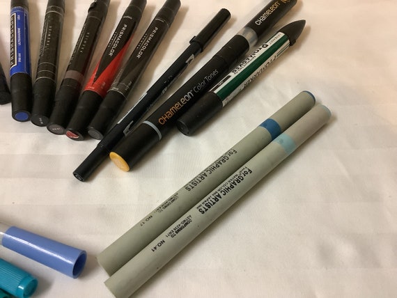 Double Sided Markers, Dual Pen, Twin-tip Lot of 20 Fine/broad Touch,  Chameleon, Prismacolor Graphic Artists, Draw 