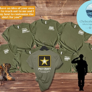Customizable, Army Graduation Shirt, Boot Camp Tee, Proud Family, Graduate Gift, Army Tee, Matching Tee, Personalized Gifts, Deployment Tee