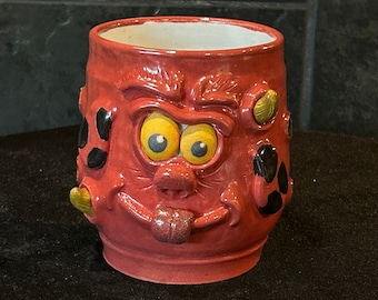 Handcrafted Monster Mug, Goblin Mug, Orc Mug, Ogre Mug, Face Mug, Cool