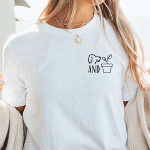 Plant Mom Shirt for Dog Lover Gift Idea Retro Style Shirt for Dog Mom and Plant Lady Tshirt for Dog and Plant Lover