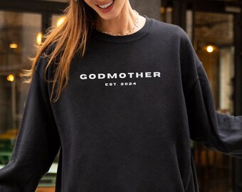 Personalized Godmother and Godfather Gift Custom Godmother or Godfather Shirt Godparent Baptism Shirt Godfather or Godmother Est