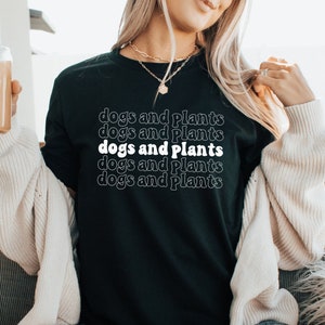 Uniek plantenliefhebber cadeau-idee voor hondenliefhebber T-shirt voor Crazy Plant Lady Minimalist Plant Mom T-shirt voor Moederdag