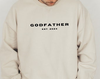 Thoughtful Gift Idea for Godparent Proposal Godmother Godfather Custom Unique Sweatshirt for Godparent Thoughtful Baptism Keepsake Present