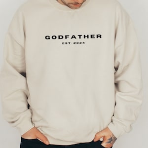Thoughtful Gift Idea for Godparent Proposal Godmother Godfather Custom Unique Sweatshirt for Godparent Thoughtful Baptism Keepsake Present