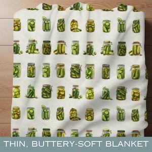 Personalized Pickle Blanket for Pickle Lover Throw Personalized for Housewarming Funny Pickle Gift Idea for Dill Pickle Lover Blanket Foodie