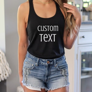 Custom Women's Next Level 1533 Tank Top Personalized Bachelorette Party Shirts Customized Bridal Party Tank Tops Personalized T-shirt