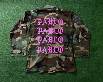 TLOP The Life of Pablo Upcycled Reworked BDU Camo Jacket – Custom Streetwear