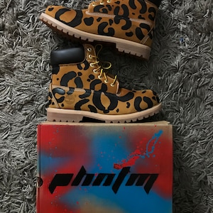 Custom Timberland Boots: Hand-Painted Cheetah Print, 1 of 1 Art